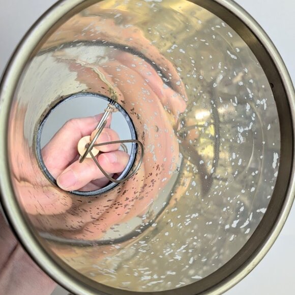 Set of 2 Ballard Designs Mercury Glass Clip on Chandelier Shades Lampshades - Picture 6 of 11